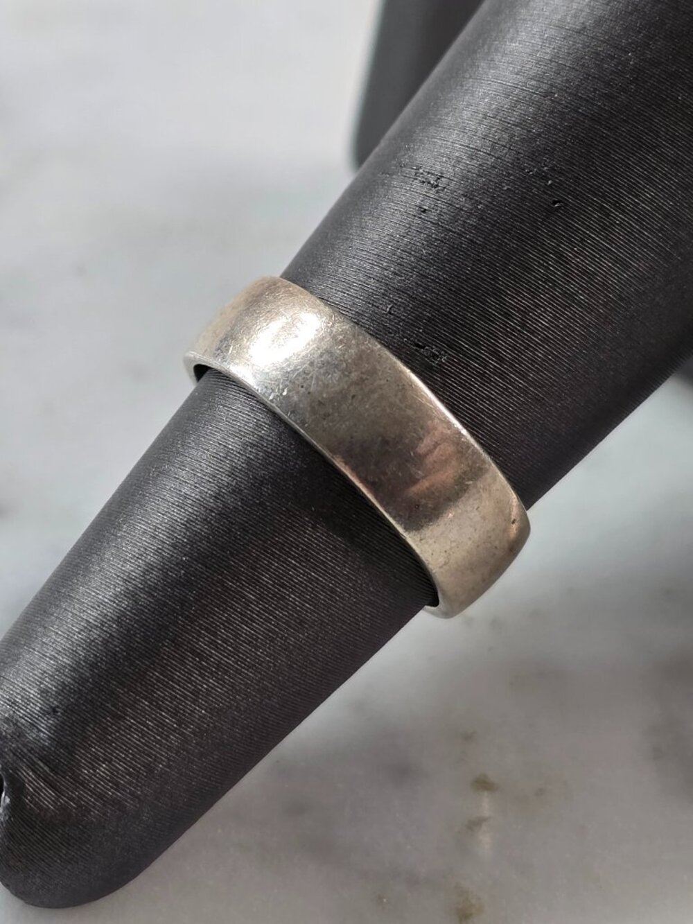 Womens Vintage Estate Sterling Silver Wedding Band Ring 3.6g E4008